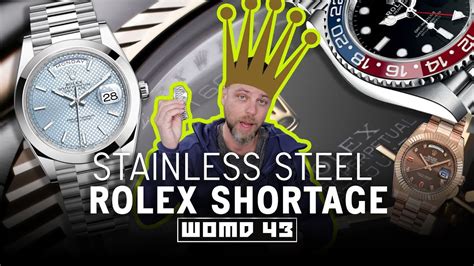 stainless steel rolex shortage 2019|Rolex price crash.